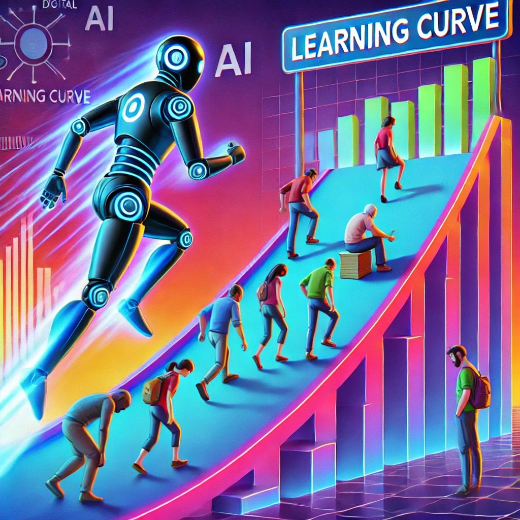 image of an ai showing learning curve